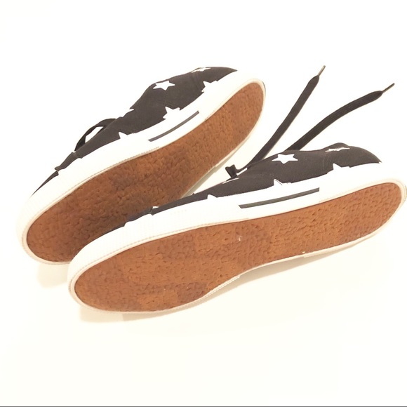 Superga Black with Stars Sneakers - Picture 5 of 8